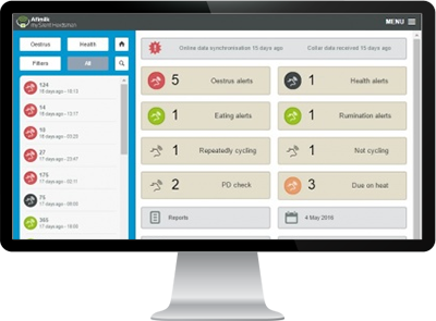 Rumination Neck Collar Software Dashboard