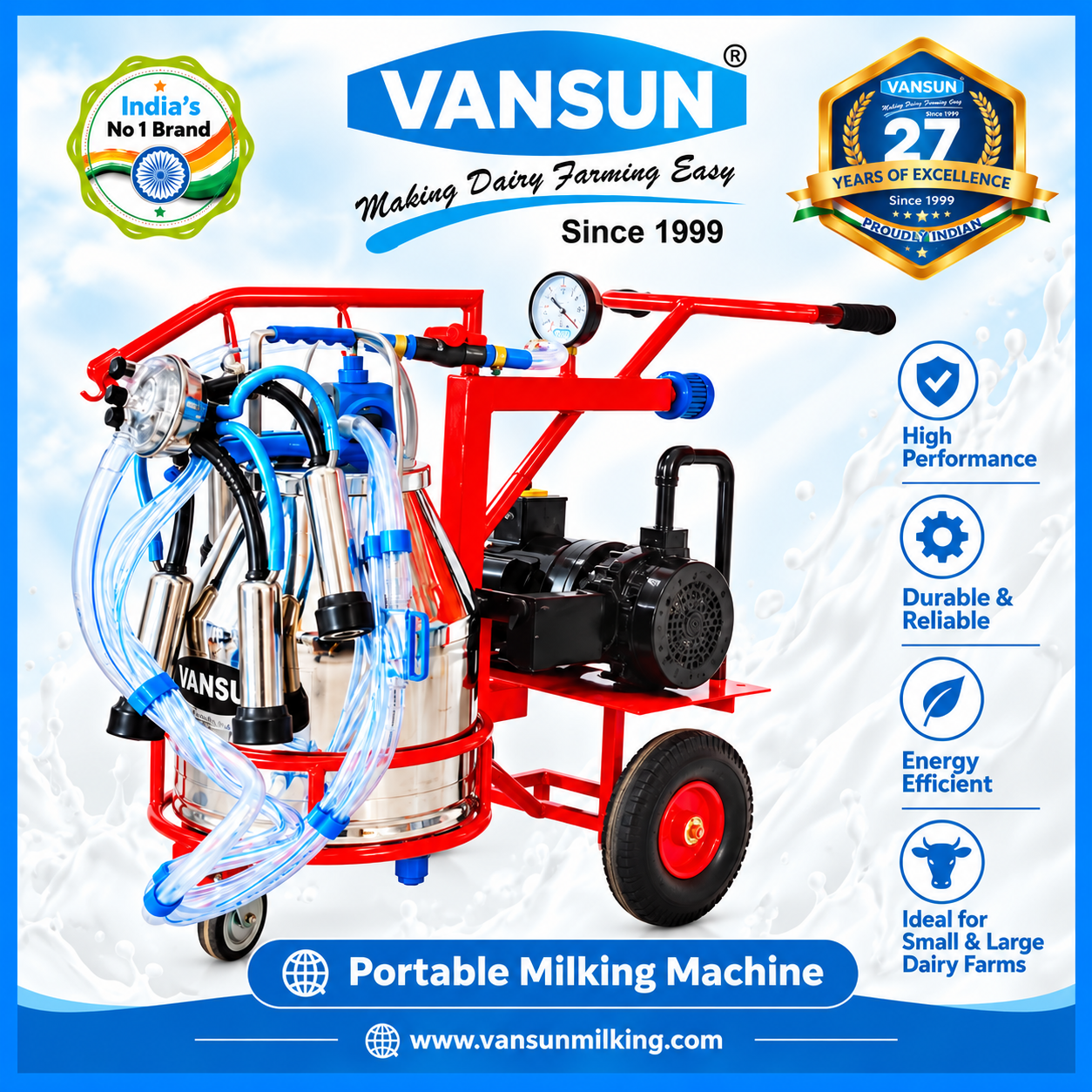 portable milking machine